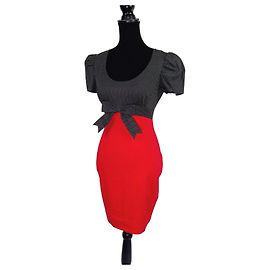 Robe vintage Moschino Cheap and Chic des années 1990 Noir Rouge