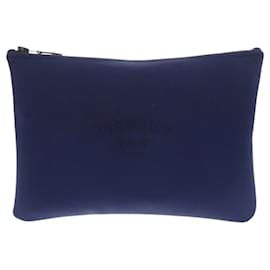 Hermès-Hermes Neoban MM Nylon Polyurethane Pouch-Blue