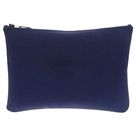 Hermès Pochette in nylon e poliuretano Hermes Neoban MM Blu