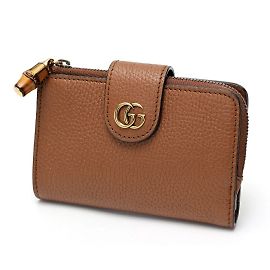 Gucci Double G Medium Wallet with Bamboo Brown