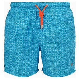Autre Marque Gallo Herren Badehose Hellblau mit Batikmuster Blau