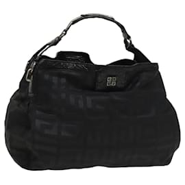 Givenchy-GIVENCHY Shoulder Bag Canvas Enamel Black Auth bs26163-Black