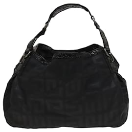 Givenchy-GIVENCHY Shoulder Bag Canvas Enamel Black Auth bs26163-Black