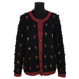 Marina Rinaldi Schwarzer Wollcardigan Schwarz