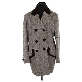 Balenciaga Blazer de lana marrón Castaño