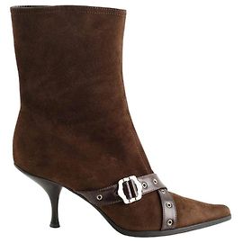 Dior Botas de ante marrón Castaño