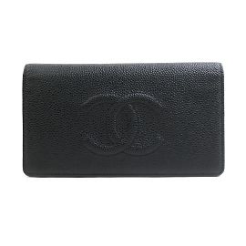 Chanel Bi-fold Long Wallet Black