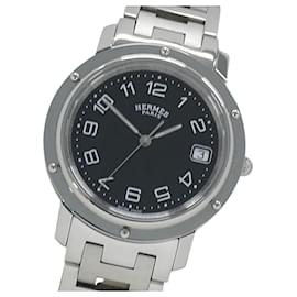 Hermès-Hermes Men's Clipper Date Quartz Wristwatch-Other