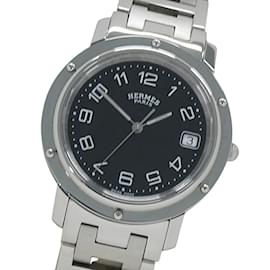 Hermès-Hermes Men's Clipper Date Quartz Wristwatch-Other