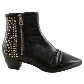 Zadig & Voltaire Black leather boots Black
