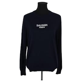 Balmain Blauer Pullover Blau