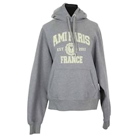 Ami Grauer Baumwollpullover Grau