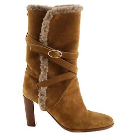 Vanessa Bruno Brown suede lined boots Brown