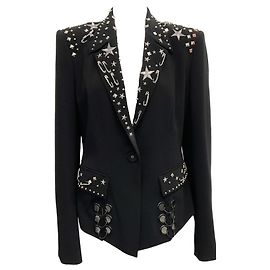 Sass & Bide Black Embellished Metal As Anything Jacket Black