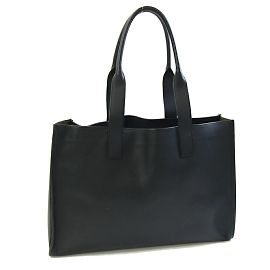Autre Marque Camille Fournet Leather Tote Bag Black Green Khaki