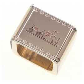 Hermès-Anneau de foulard Hermes Twilly Mini Bordeaux Or-Doré