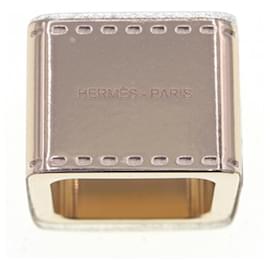 Hermès-Anneau de foulard Hermes Twilly Mini Bordeaux Or-Doré