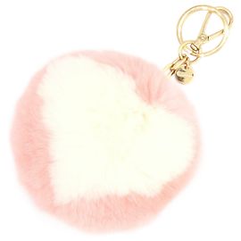Chaveiro Miu Miu Rosa Branco Dourado