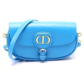 Borsa a spalla in pelle Dior Bobby Est-Ovest Blu
