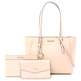 Bolsa Tote de Couro Charlotte 3 em 1 da Michael Kors Rosa