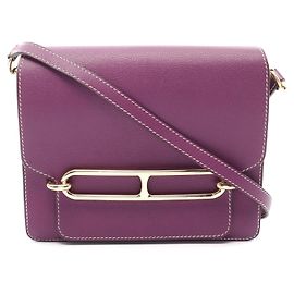 Hermès Bolsa de ombro Hermes Evercolor em couro Sac Roulis 23 Roxo