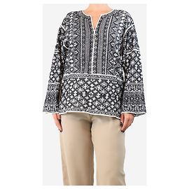 Isabel Marant Etoile Top nero con motivo neutro - taglia M Nero