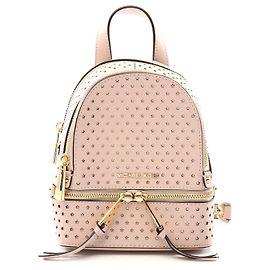 Michael Kors RHEA Leather Backpack Pink Pink