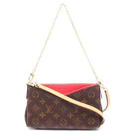Bolsa de mão Pallas Clutch Monogram Louis Vuitton Marrom
