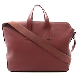 Hermès-Hermes Leather Business Bag-Red