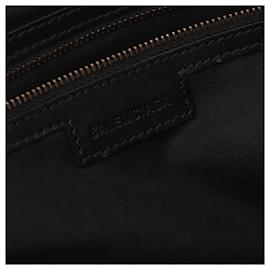 Balenciaga-Balenciaga City Medium Leather Handbag Black-Black