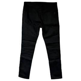 Saint Laurent-Saint Laurent Mid-Rise Straight-Leg Jeans in Black Cotton Denim-Black