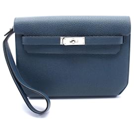 Hermès-Hermes Kelly Depeche 25 Clutch Bag Green-Green