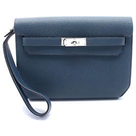 Hermès Hermes Kelly Depeche 25 Clutch Tasche grün Grün