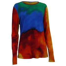 T-shirt a maniche lunghe stampata Paco Rabanne in cupro multicolore Multicolore
