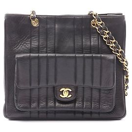 Chanel Mademoiselle Lammleder Tote Bag Schwarz