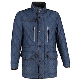Burberry-Burberry Quilted Jacket in Blue Polyamide-Blue