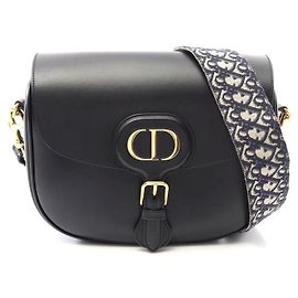 Sac à main en cuir Dior Bobby Large Noir