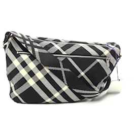 Burberry-Burberry Large Shield Messenger Bag Black/White-Black
