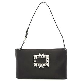 Roger Vivier Nightlily Brosche Handtasche schwarz Schwarz