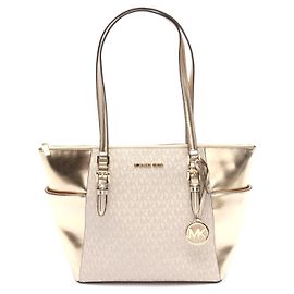 Bolsa Tote Charlotte em couro PVC Michael Kors Branco