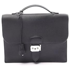Hermès-Hermes Sac a Depeches 27 Business Bag Black-Black