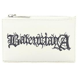 Balenciaga-Balenciaga Leather Coin Case-White