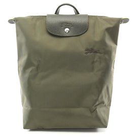 Longchamp Le Pliage Green M Backpack Khaki Green