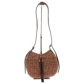 Polo Ralph Lauren Piccola borsa "Shoulder Polo ID" in rafia Marrone