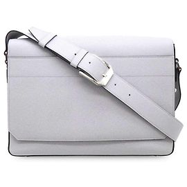 Valextra V-Line Leather Shoulder Bag Grey