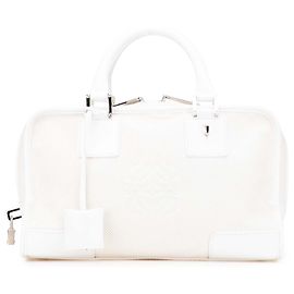 LOEWE Amazona 28 en cuir perforé blanc Blanc