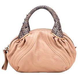 Bolsa Spy de couro marrom para bebê Fendi Marrom Castanho claro
