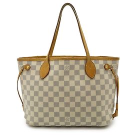 Bolsa tote Neverfull PM Damier Azur da Louis Vuitton Cru