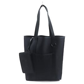 Céline Celine Nylon Trekking Vertical Hippo Tote Bag Black