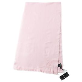 Cachecol de lã e viscose Emporio Armani rosa claro Prata Rosa